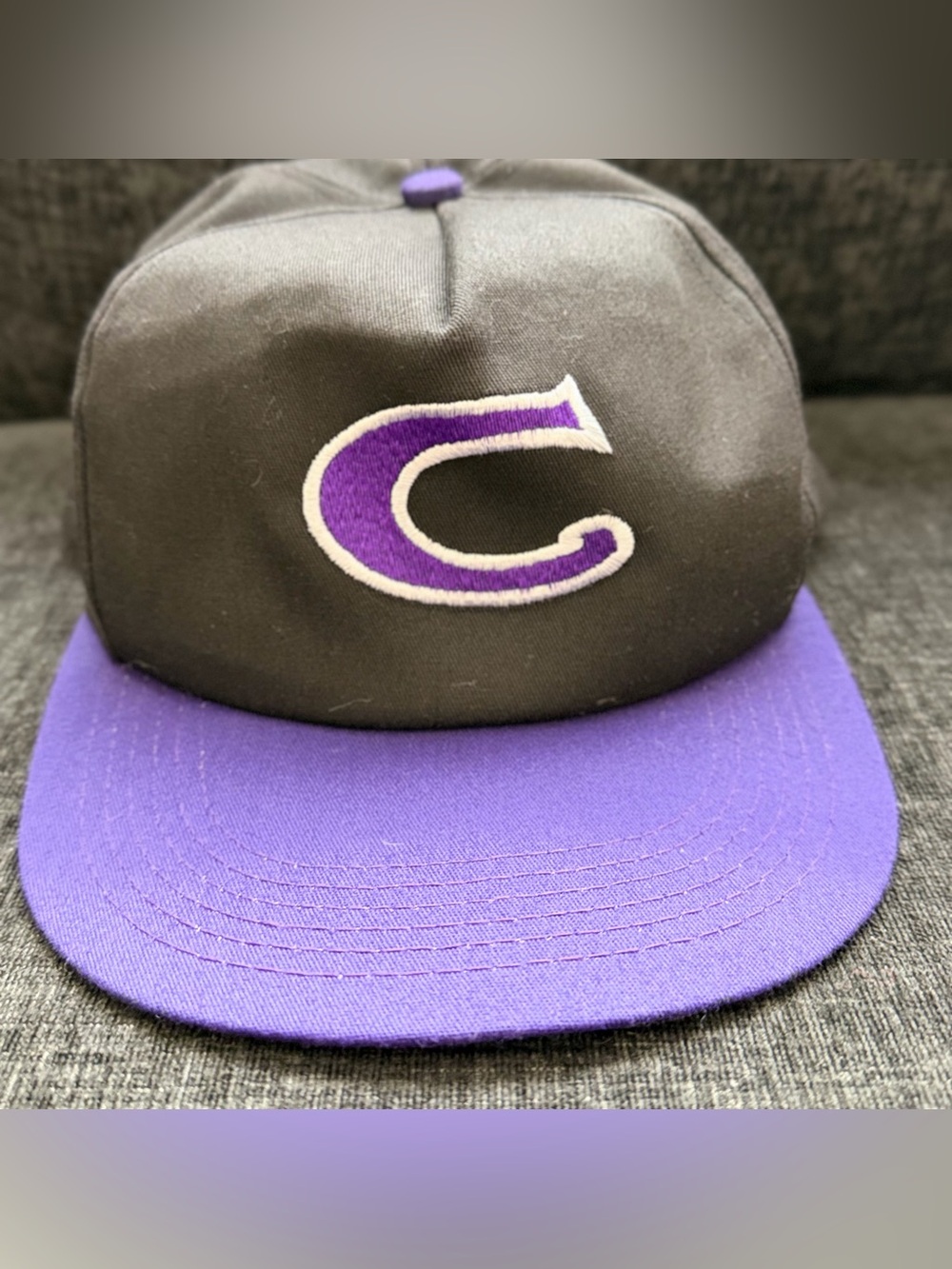 Vintage 90s Camel Cigarettes Promo Snapback Hat Purple Black Cap Rare made USA